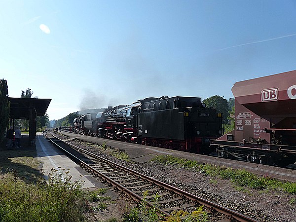 Foto:: DR 52 8168-8 + DR 41 1144-9 / Immelborn / 12.09.2015 (Foto,Fotos,Bilder,Bild,)