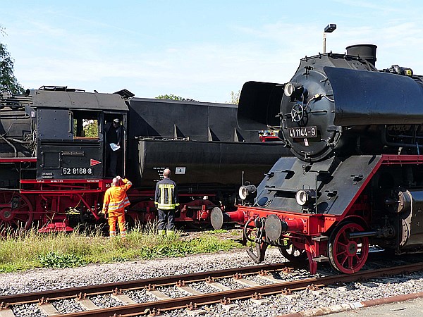 Foto:: DR 52 8168-8 + DR 41 1144-9 / Immelborn / 12.09.2015 (Foto,Fotos,Bilder,Bild,)