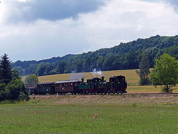 Foto:: DR 99 539 + DR 99 555 / Obercarsdorf / 15.07.2017 (Foto,Fotos,Bilder,Bild,)