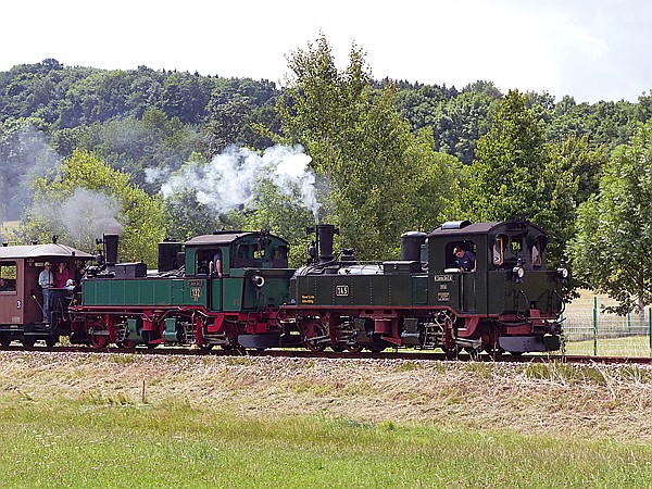 Foto:: DR 99 539 + DR 99 555 / Obercarsdorf / 15.07.2017 (Foto,Fotos,Bilder,Bild,)