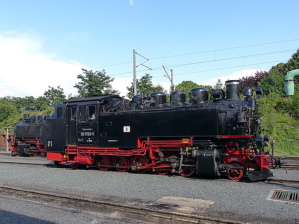 Foto:: DR 99 1793-1 + DR 99 1790-7 / Freital-Hainsberg / 15.07.2017 (Foto,Fotos,Bilder,Bild,)