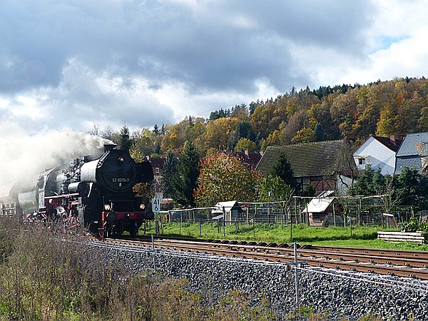 Foto:: DR 52 8079-7 / Wernshausen / 27.10.2017 (Foto,Fotos,Bilder,Bild,)