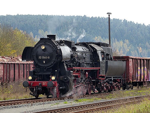 Foto:: DR 52 1360-8 / Walldorf / 28.10.2017 (Foto,Fotos,Bilder,Bild,)