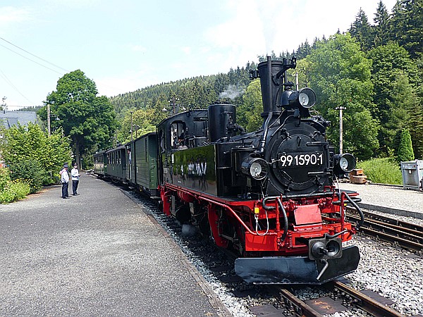 Foto:: DR 99 1590-1 / Schmalzgrube / 04.08.2018 (Foto,Fotos,Bilder,Bild,)