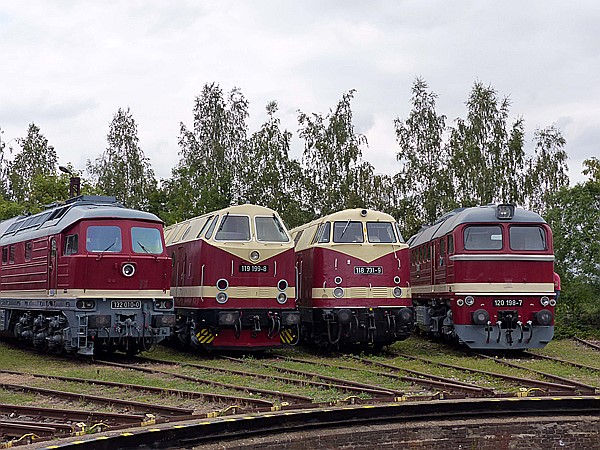 Foto:: 132 010-0 + 119 199-8 + 118 731-9 + 120 198-7 / Weimar / 05.08.2018 (Foto,Fotos,Bilder,Bild,)