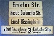 ID: 209: Innenschild + Zielschilder Linie 3 / Hagen