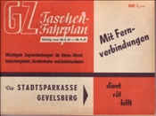 Foto SP_0902_00000_3001: Deckblatt Taschenfahrplan / Gevelsberg / 1961