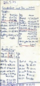 Foto SP_0927_00003_00: Notizzettel zur  Sonderfahrt nach Trier / 25.05.1975