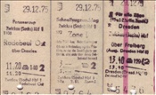 ID: 209: Fahrkarten Zwickau - Radebeul - Dresden - Zwickau / 29.12.1975