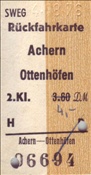 Foto SP_1035_00027_10: Rueckfahrkarte Achern - Ottenhoefen / 15.08.1976