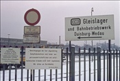Foto SP_1042_00001: Schilder am  Bw Wedau / Duisburg / 28.12.1976