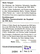 ID: 209: Touristenfahrkarte BVB / Berlin / 08.04.1977