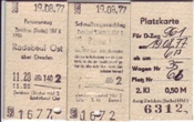 Foto SP_1072_00000_01: Fahrkarten Zwickau - Radebeul Ost / 19.08.1977