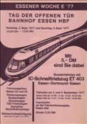 ID: 209: Sonderfahrt Plakat / Essen / 03.09.1977