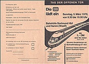 Foto SP_1103_00027_a0001: Tag der Offenen Tuer Handzettel / Dortmund + Hamm / 05.03.1978