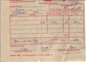 Foto SP_1120_71000mdum: Umtauschquittung / Wartha / 07.04.1979