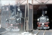 Foto SP_1120_71028: DR 99 1582-8 + DR 99 1585-1 / Joehstadt / 10.04.1979