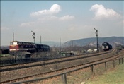 Foto SP_1120_73017: DR 118 + DR 01 0510-6 / Saalfeld / April 1979