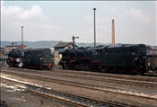 Foto SP_1120_74037: DR 44 0618-7 + DR 44 0305-1 / Saalfeld / April 1979