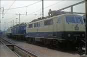 Foto SP_1124_00037: DB 111 037-8 + DB 118 020-7 / Nuernberg / 27.07.1979