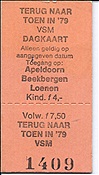 Foto SP_1125_50000_fk: Tageskarte / Apeldoorn / 02.09.1979