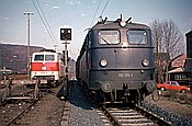 Foto SP_1127_57009: DB 111 137-6 + DB 110 135-1 / Hagen / 23.02.1980