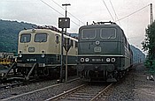 Foto SP_1156_00012: DB 141 270-9 + DB 151 001-5 / Hagen / 11.07.1981