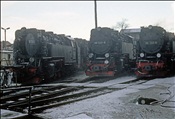 Foto SP_1990_03201: DR 99 7238-1 + DR 99 7241-5 + DR 99 7231-6 / Wernigerode / 02.03.1990