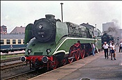 Foto SP_1992_07107: DR 18 201 + DR 41 1185-2 / Nordhausen / 04.07.1992