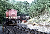 Foto SP_1992_08019: DR 199 877-2 + DR 99 7245-6 / Eisfelder Talmuehle / 01.08.1992