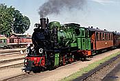 Foto SP_1993_06516: DR 99 4633-6 (53 Mh) + DR 202 651-6 / Putbus / 26.06.1993