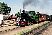 Foto SP_1993_06517: DR 99 4633-6 (53 Mh) + DR 202 651-6 / Putbus / 26.06.1993