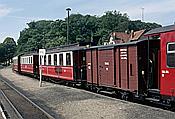 Foto SP_1993_06523: Historische Schmalspurwagen / Bad Doberan / 26.06.1993