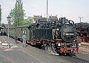 Foto SP_1994_05001: DR 99 750 (DB 099 729-6) + DR 52 8141-5 / Zittau / 07.05.1994