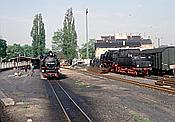 Foto SP_1994_05003: DR 99 750 (DB 099 729-6) + DR 52 8141-5 / Zittau / 07.05.1994
