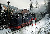 Foto SP_1996_01338: DB 099 736-1 / Schmiedeberg / 06.01.1996