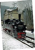 Foto SP_1997_02303: DR 99 5906-5 + DR 99 6101 / Eisfelder Talmuehle - Drei Annen Hohne / 08.02.1997