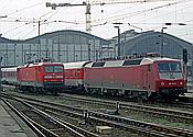 Foto SP_1999_03517: DB 112 135-9 + DB 120 143-3 / Leipzig / 13.03.1999
