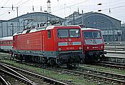 Foto SP_1999_03518: DB 112 135-9 + DB 120 143-3 / Leipzig / 13.03.1999
