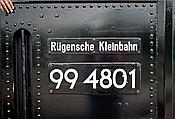 Foto SP_2002_07516: DR 99 4801-9 / Putbus / 06.07.2002