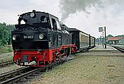 Foto SP_2002_07519: DR 99 4801-9 / Putbus / 06.07.2002