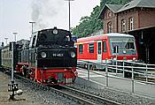 Foto SP_2002_07524: DB 251 901-5 + DB 928 638-6 / Putbus / 06.07.2002