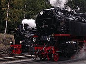 Foto SP_2003_10064: DR 99 6101 + DR 99 222 / Schierke / 11.10.2003