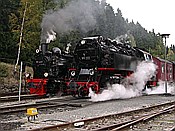 Foto SP_2003_10067: DR 99 6101 + DR 99 222 / Schierke / 11.10.2003