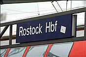 ID: 209: Bahnhofsschild / Rostock / 07.06.2009