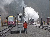 Foto SP_2014_01314: DR 187 016-1 + DR 99 7245-6 / Eisfelder Talmuehle / 19.01.2014