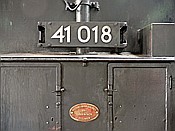 Foto SP_2016_09256: Tender-Lokschild 41 018 / Augsburg / 04.09.2016