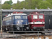 Foto SP_2017_05110: DB E 10 348 + DR 211 030-2 / Bochum-Dahlhausen / 01.05.2017
