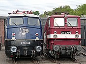 Foto SP_2017_05114: DB E 10 348 + DR 211 030-2 / Bochum-Dahlhausen / 01.05.2017