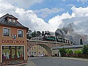 Foto SP_2017_07510: DR 99 539 + DR 99 555 / Schmiedeberg / 15.07.2017